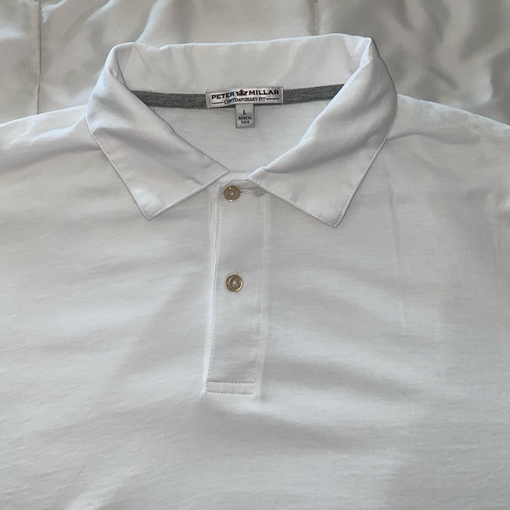 Peter Millar White Men's Polo Shirt
